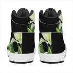 Lily Floral Print High Top Leather Sneakers