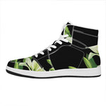 Lily Floral Print High Top Leather Sneakers