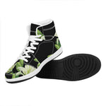 Lily Floral Print High Top Leather Sneakers