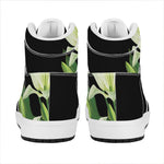 Lily Floral Print High Top Leather Sneakers
