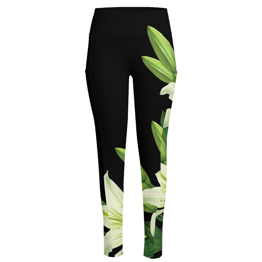 Lily Floral Print High-Waisted Pocket Leggings