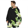 Lily Floral Print Hoodie Blanket