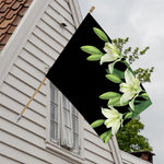 Lily Floral Print House Flag