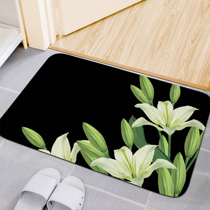 Lily Floral Print Indoor Door Mat