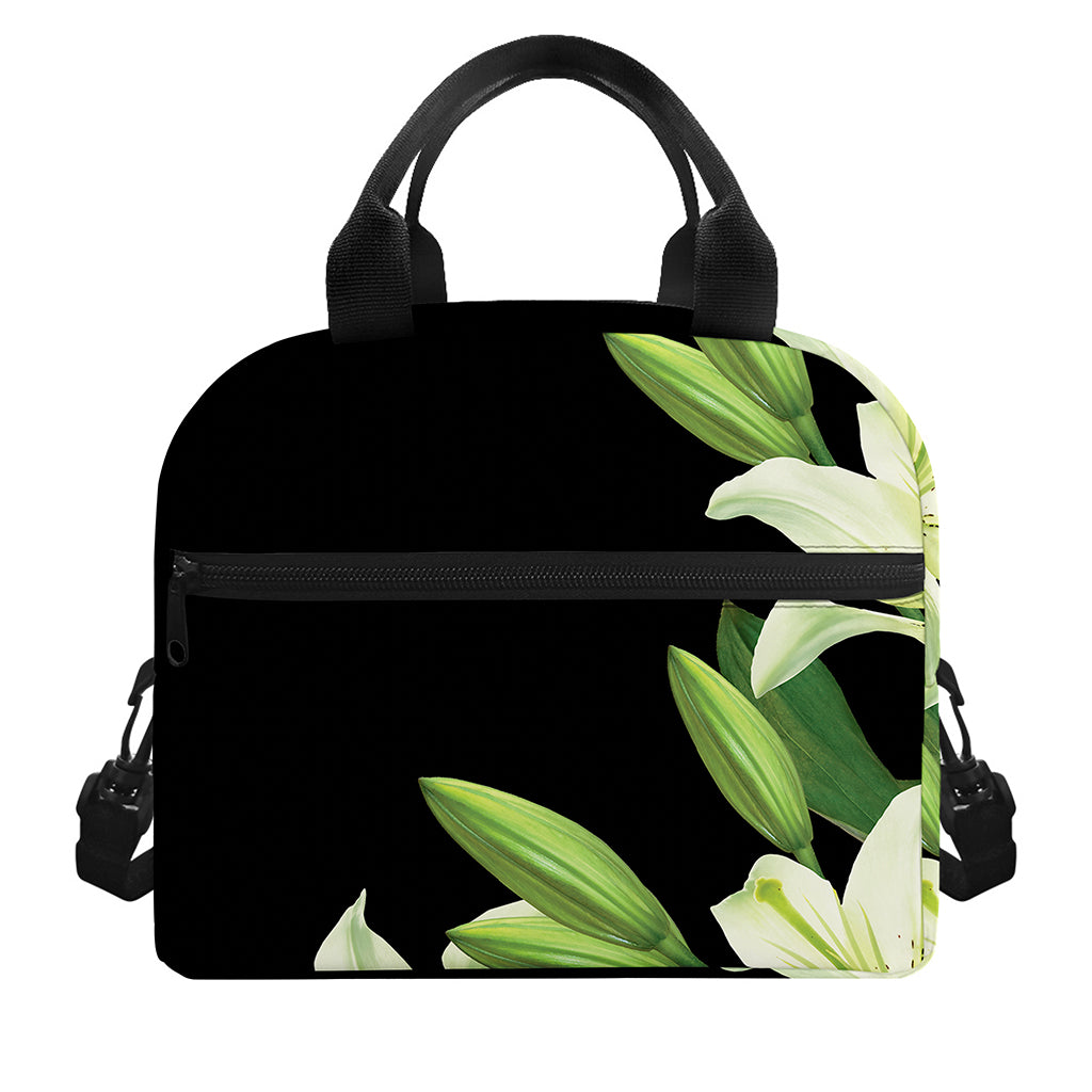 Lily Floral Print Insulated Lunch Bag
