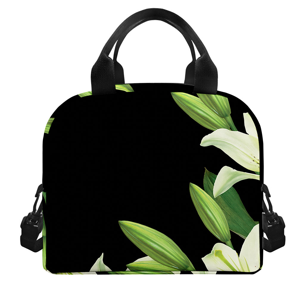 Lily Floral Print Insulated Lunch Bag