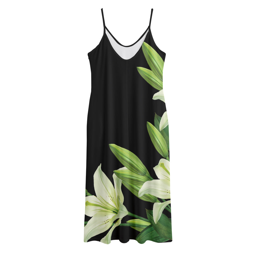 Lily Floral Print Jersey Midi Cami Dress