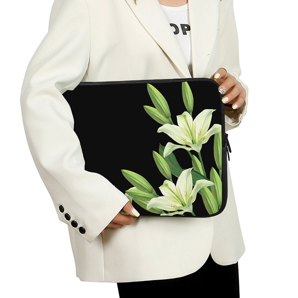 Lily Floral Print Laptop Sleeve
