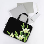 Lily Floral Print Laptop Sleeve With Handle
