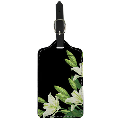 Lily Floral Print Luggage Tag