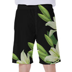 Lily Floral Print Men's Beach Shorts