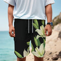 Lily Floral Print Men's Cargo Shorts