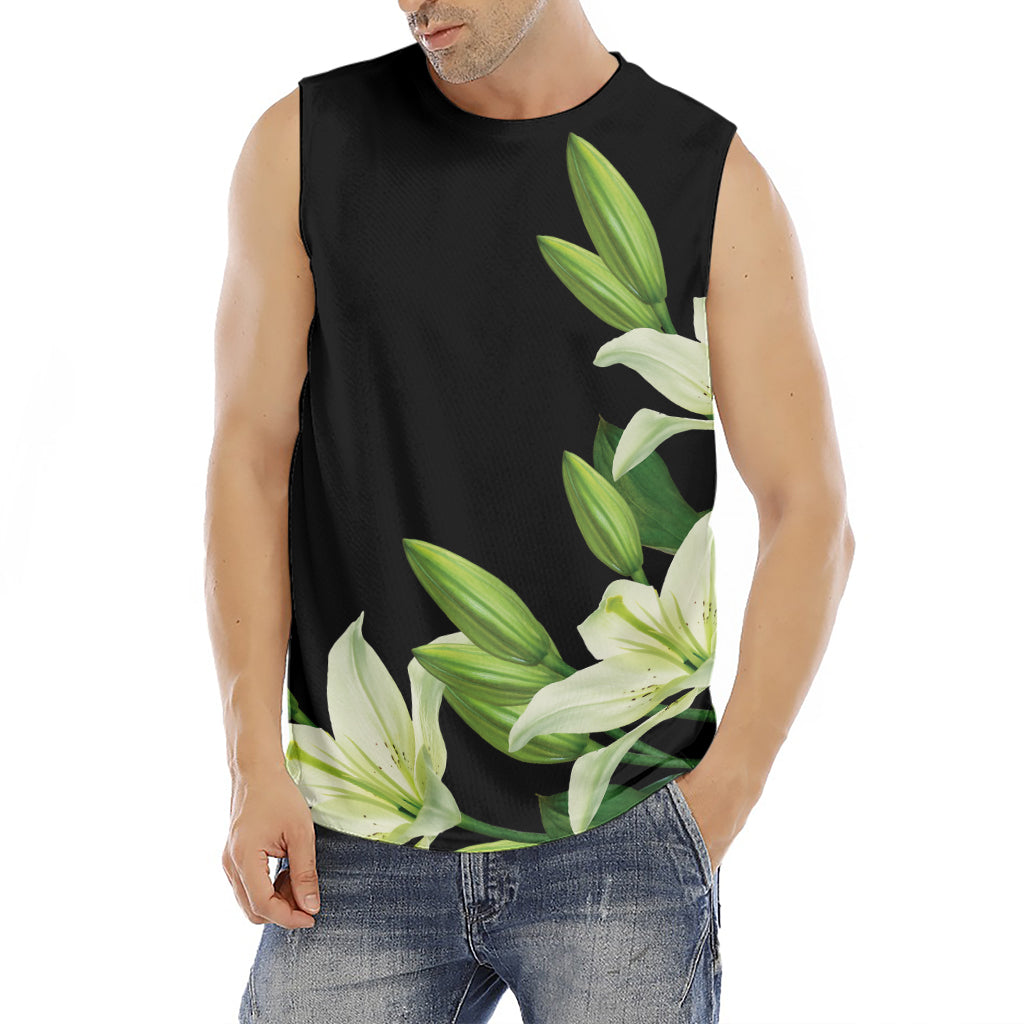 Lily Floral Print Men's Fitness Tank Top
