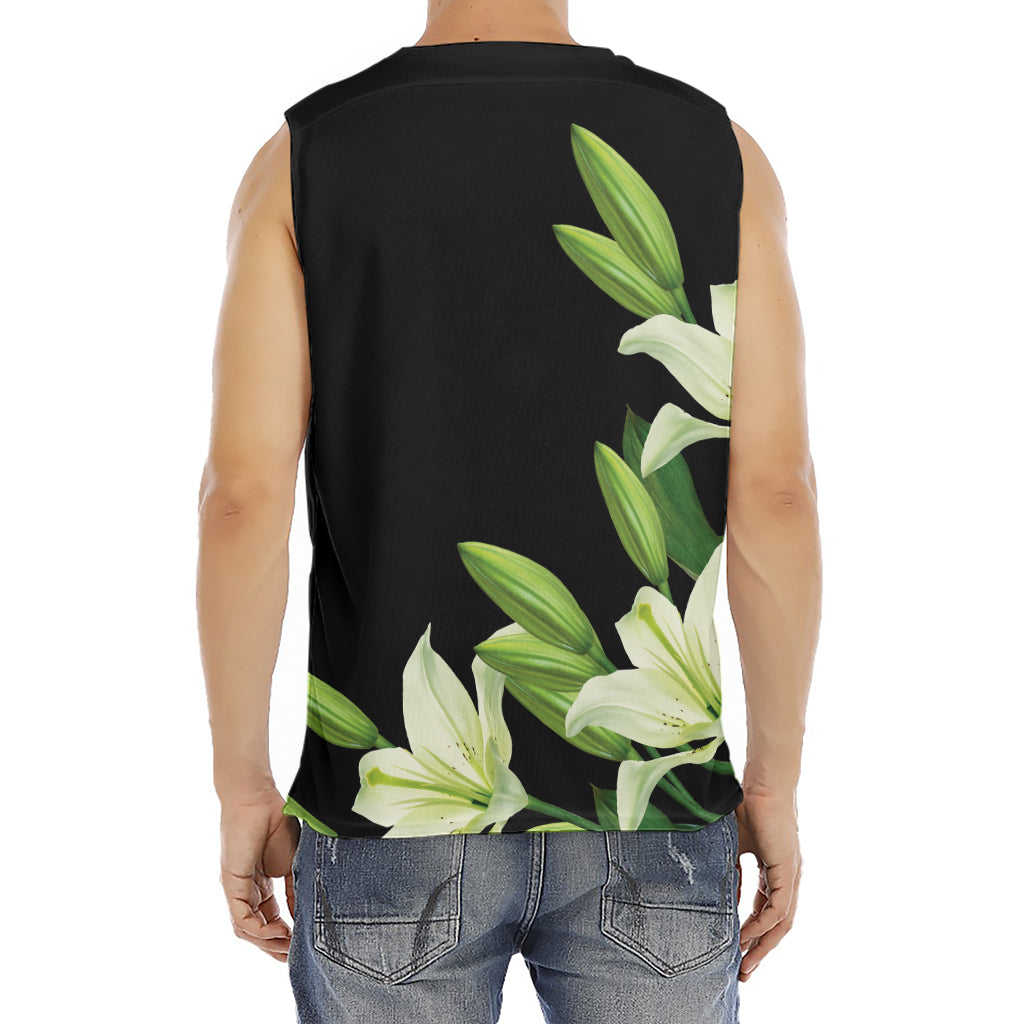 Lily Floral Print Men's Fitness Tank Top