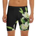 Lily Floral Print Men's Long Boxer Briefs