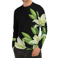 Lily Floral Print Men's Long Sleeve Rash Guard
