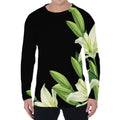 Lily Floral Print Men's Long Sleeve T-Shirt