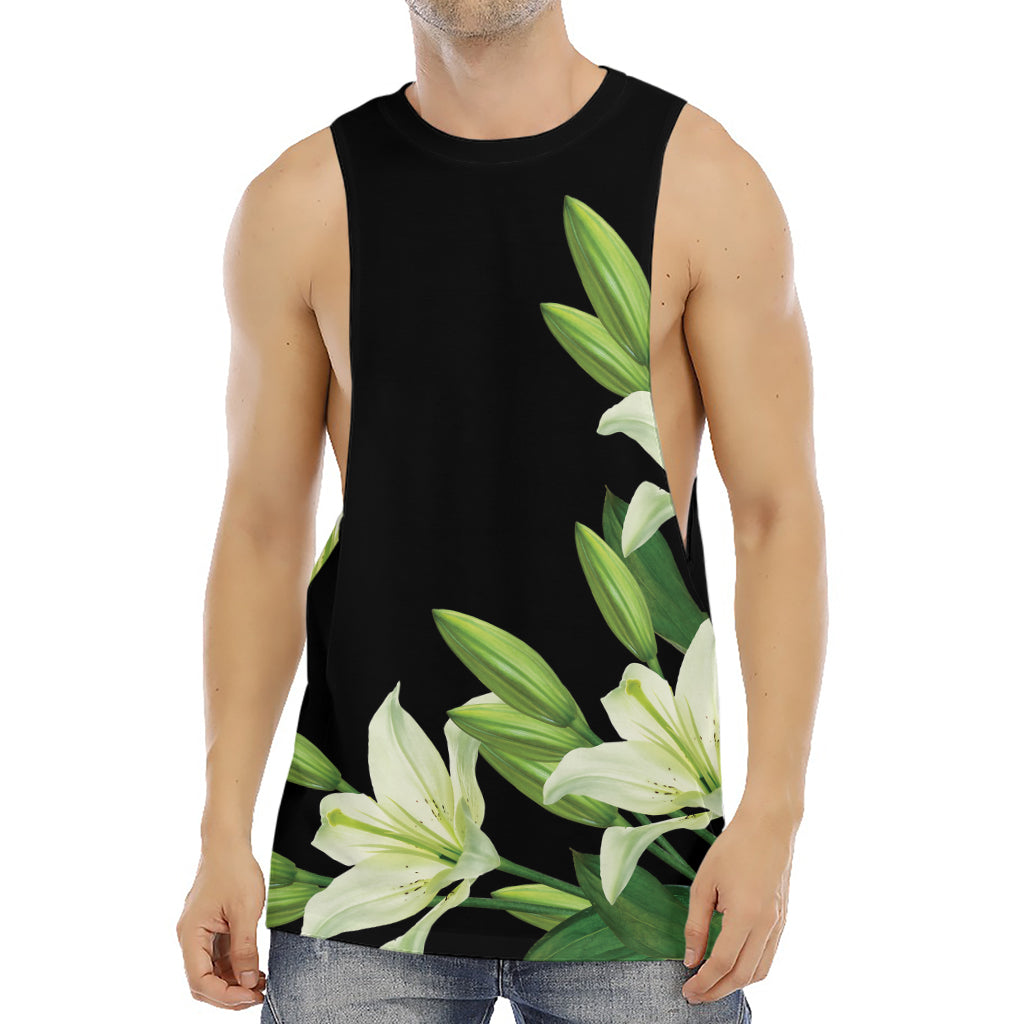 Lily Floral Print Men's Muscle Tank Top