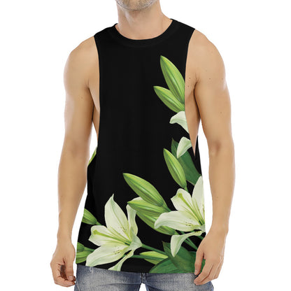 Lily Floral Print Men's Muscle Tank Top