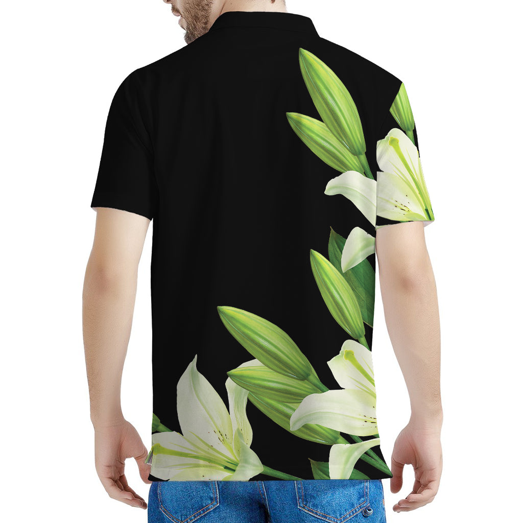 Lily Floral Print Men's Polo Shirt