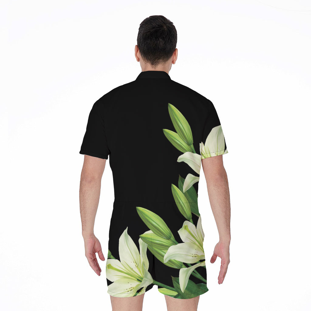 Lily Floral Print Men's Rompers