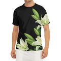 Lily Floral Print Men's Short Sleeve Rash Guard