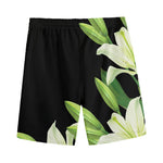 Lily Floral Print Men's Sports Shorts