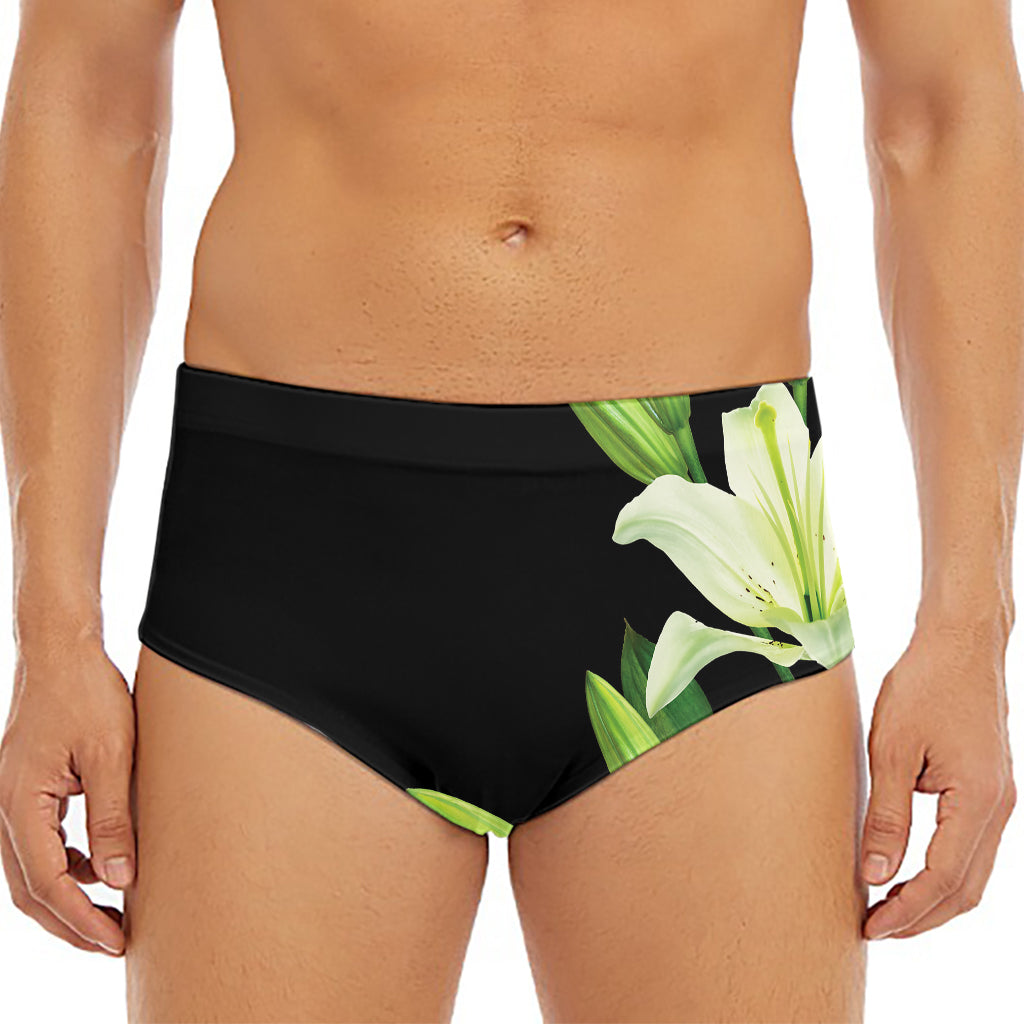 Lily Floral Print Men's Triangle Swim Briefs