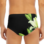Lily Floral Print Men's Triangle Swim Briefs