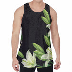 Lily Floral Print Men's Velvet Tank Top