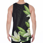 Lily Floral Print Men's Velvet Tank Top