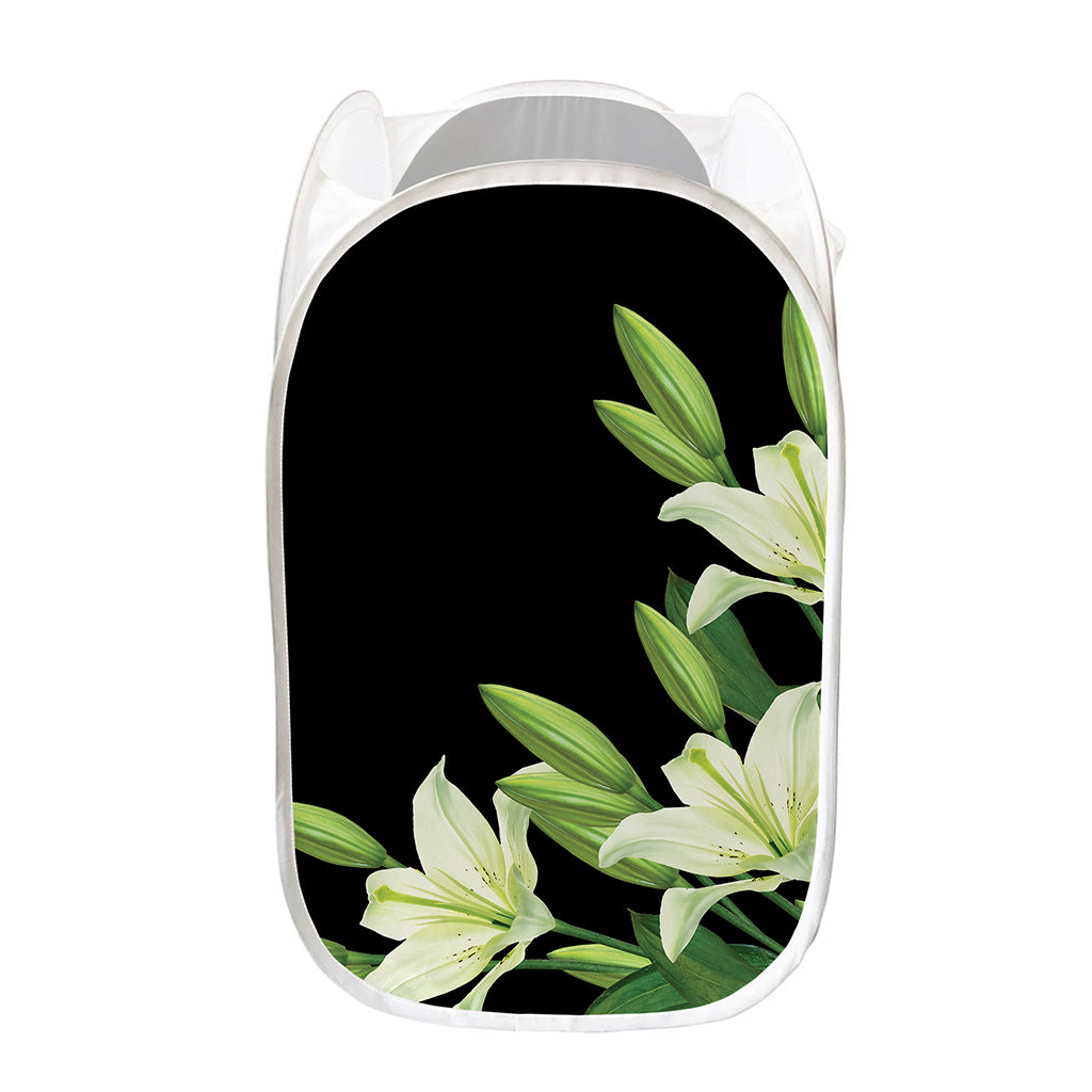 Lily Floral Print Mesh Laundry Hamper