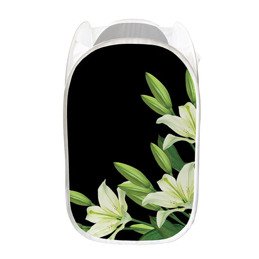Lily Floral Print Mesh Laundry Hamper