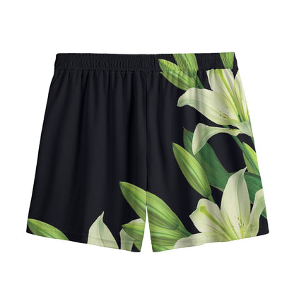 Lily Floral Print Mesh Shorts