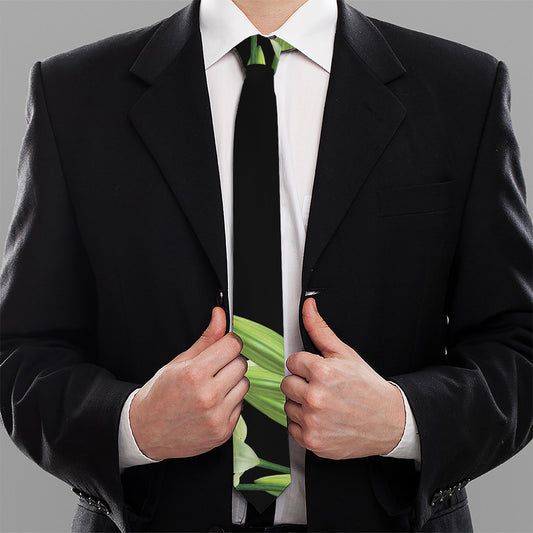 Lily Floral Print Necktie