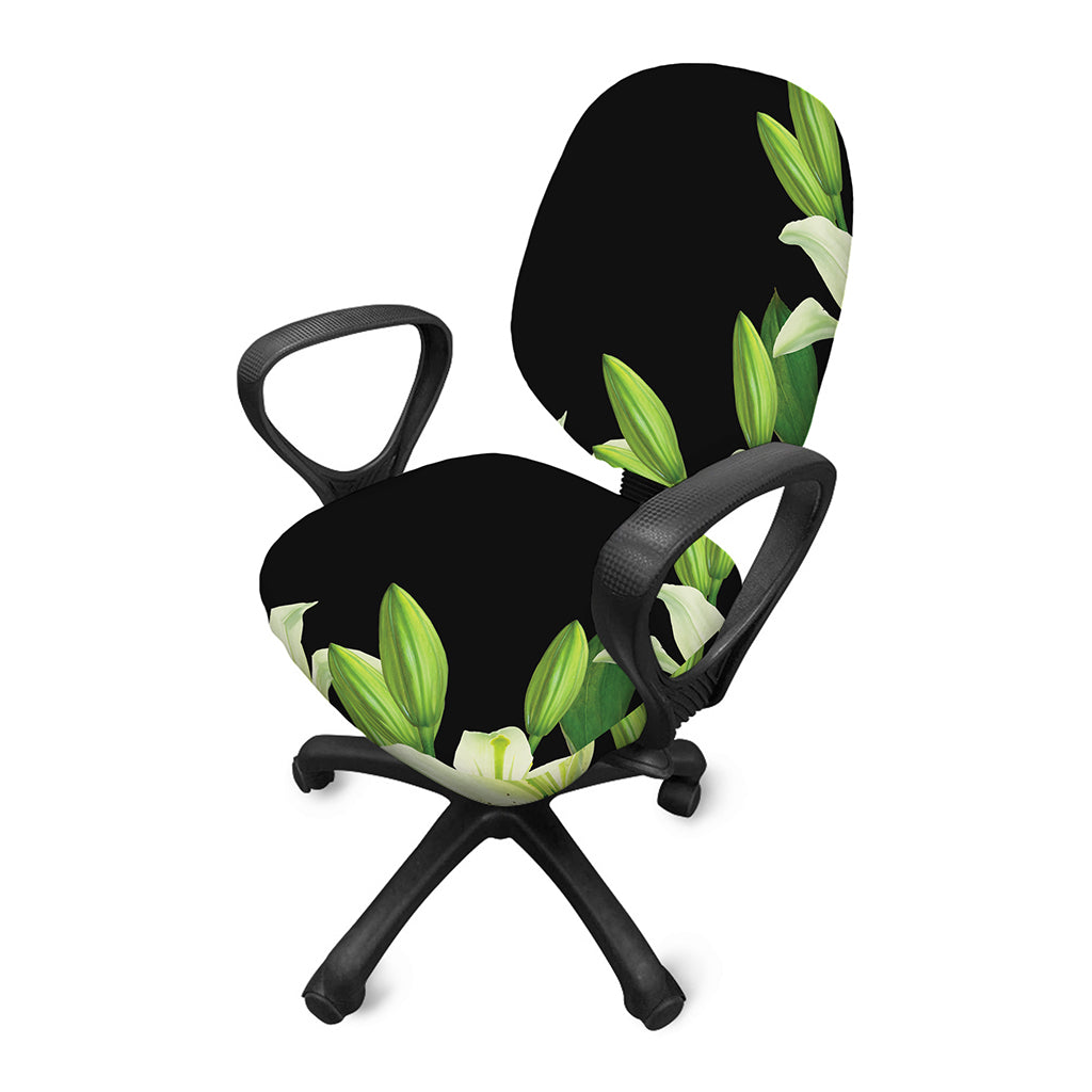 Lily Floral Print Office Chair Cover
