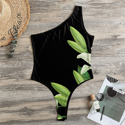 Lily Floral Print One Shoulder Bodysuit
