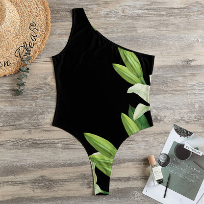 Lily Floral Print One Shoulder Bodysuit