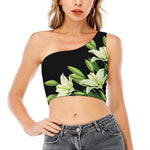 Lily Floral Print One Shoulder Crop Top