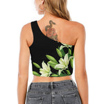 Lily Floral Print One Shoulder Crop Top