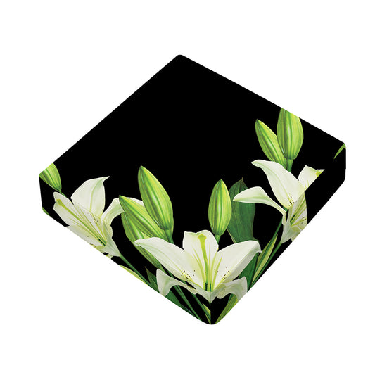 Lily Floral Print Outdoor Seat Cushion Cover