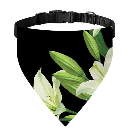 Lily Floral Print Over The Collar Dog Bandana