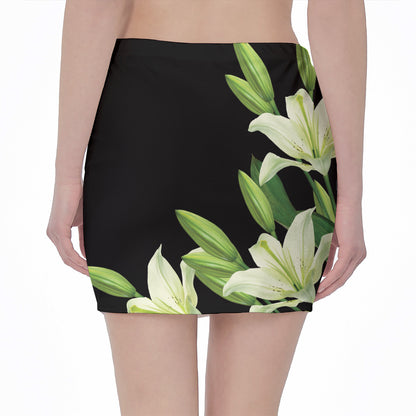 Lily Floral Print Pencil Mini Skirt