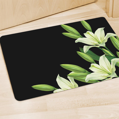 Lily Floral Print Polyester Doormat
