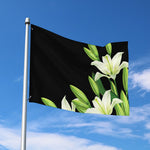 Lily Floral Print Polyester Flag