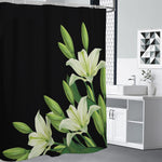 Lily Floral Print Premium Shower Curtain