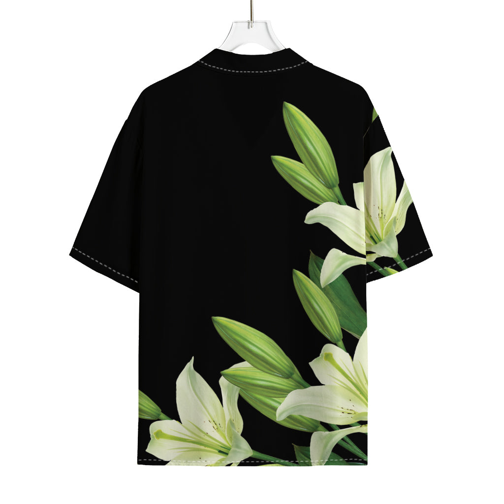 Lily Floral Print Rayon Hawaiian Shirt