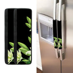 Lily Floral Print Refrigerator Handle Covers