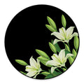 Lily Floral Print Round Floor Mat