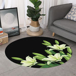 Lily Floral Print Round Rug